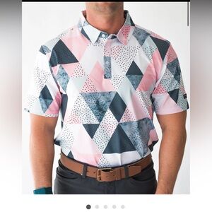 EUC Sz Large Yatta Golf “Birdie Dropper” Golf Polo